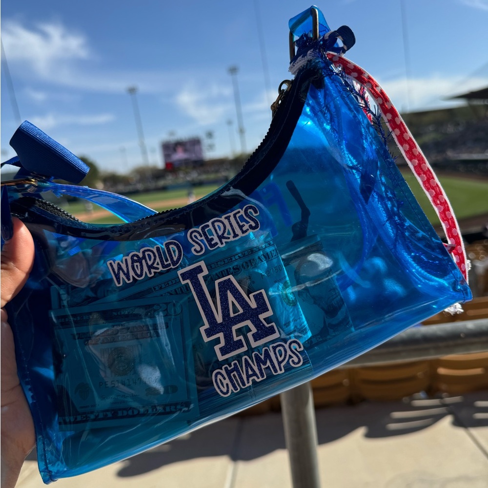 Blue LA Dodgers Clear Bag